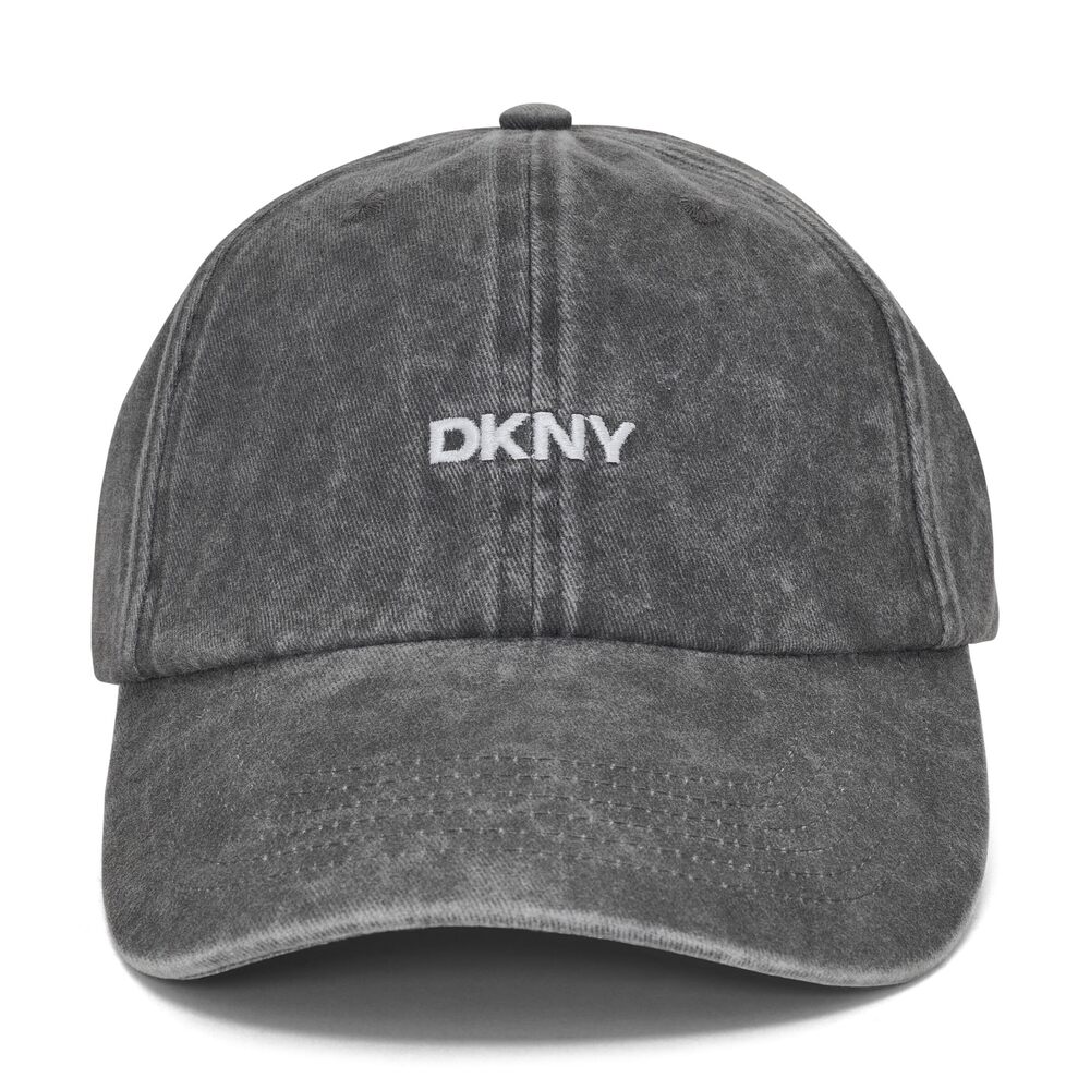 6298 Acid Wash Baseball Cap with Logo, Grey, One Size